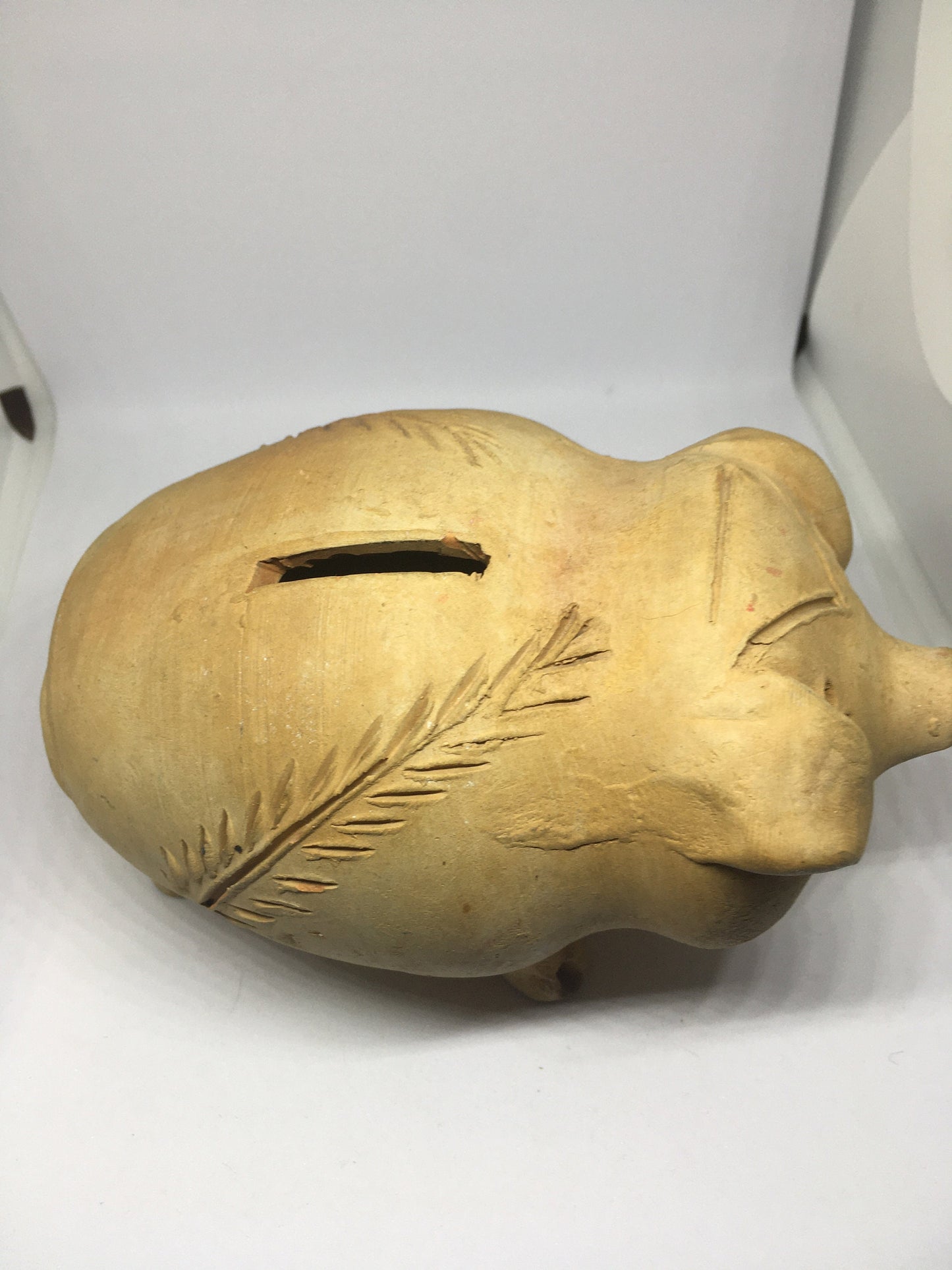 Studio pottery piggy bank.
