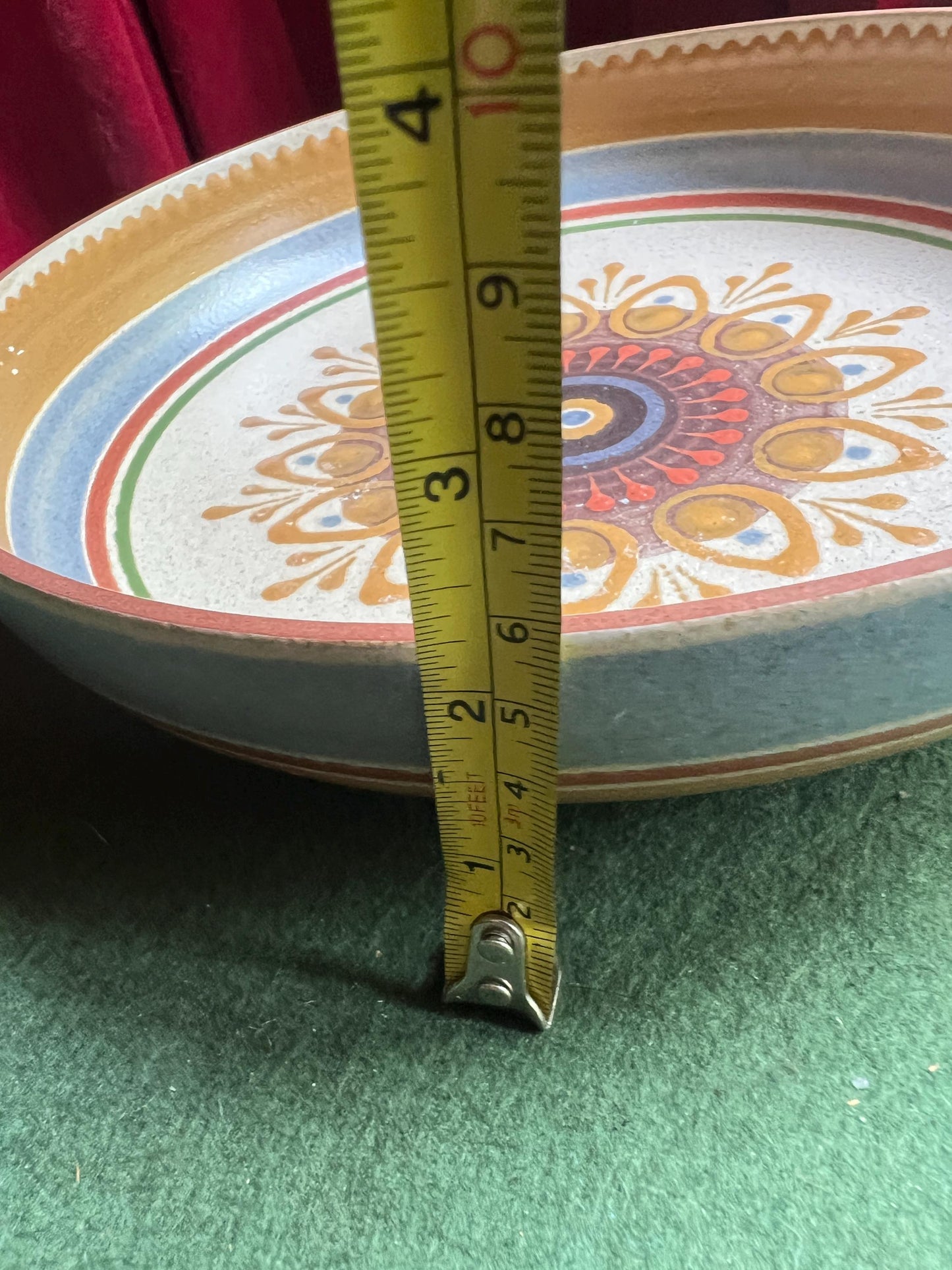 Decorative console bowl. Hand painted mandala pattern.