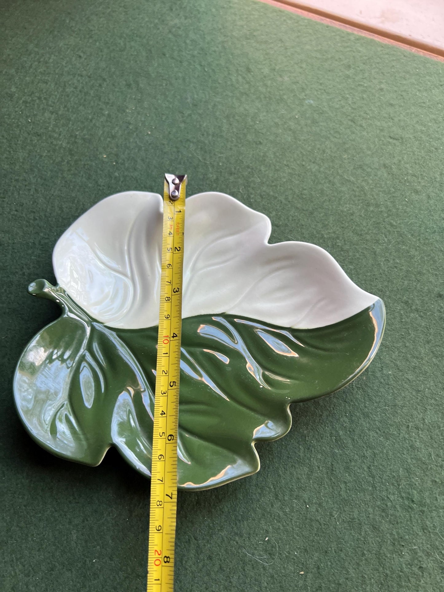 Vintage Carlton Ware ceramic leaf dish.