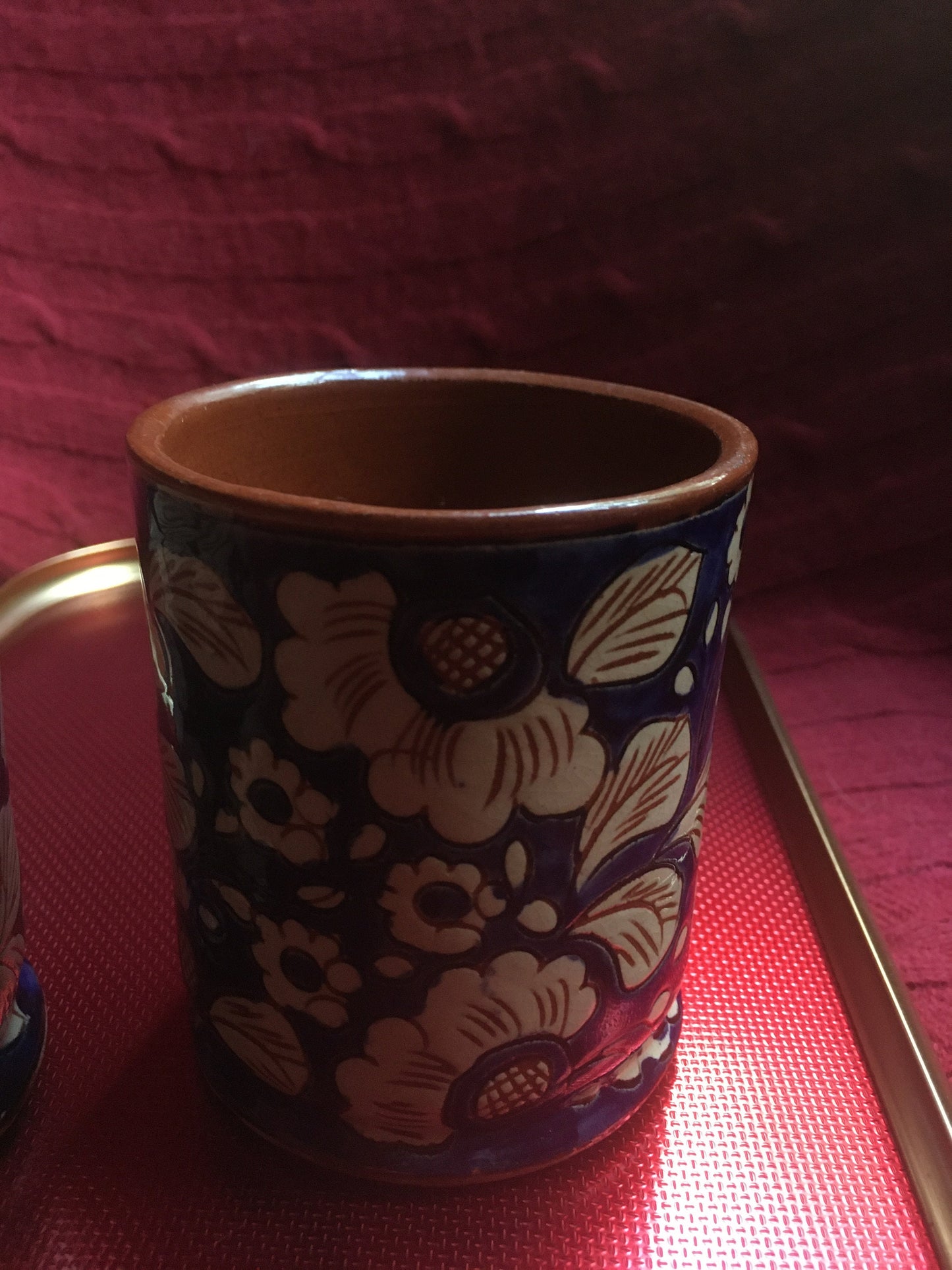 Studio pottery mugs signed Orlario Crista from São Pedro do Corval, Portugal. 2 available