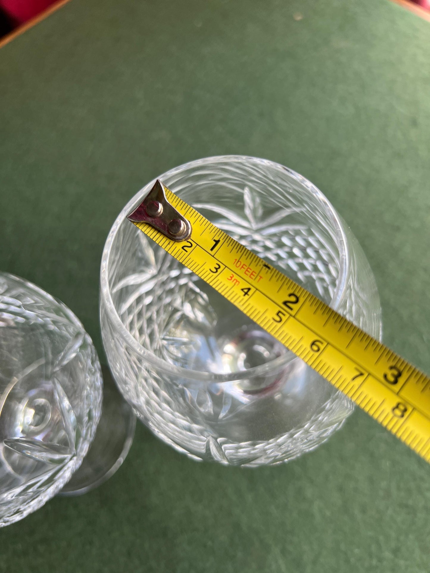Pair of Royal Doulton Crystal Brandy Glasses Juno Pattern.