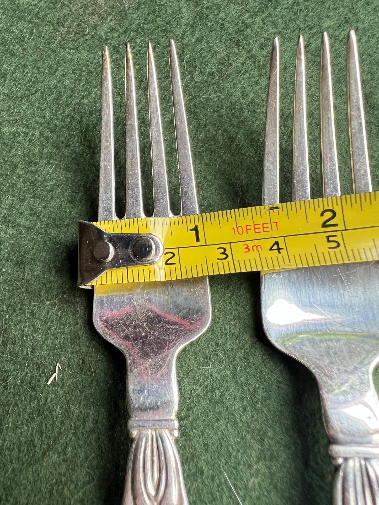 Danish Silver plated forks. Stamped GBS Prima Solvplet.