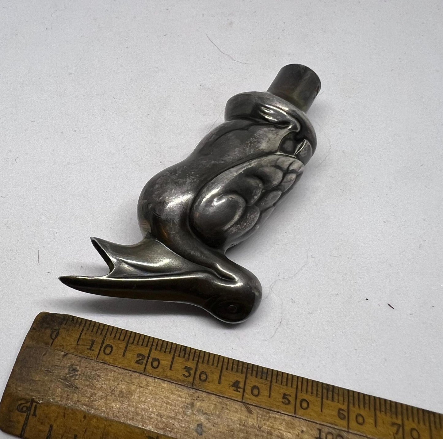 Danish silver plated Pelican shaped Art Deco 1930s wine pourer.