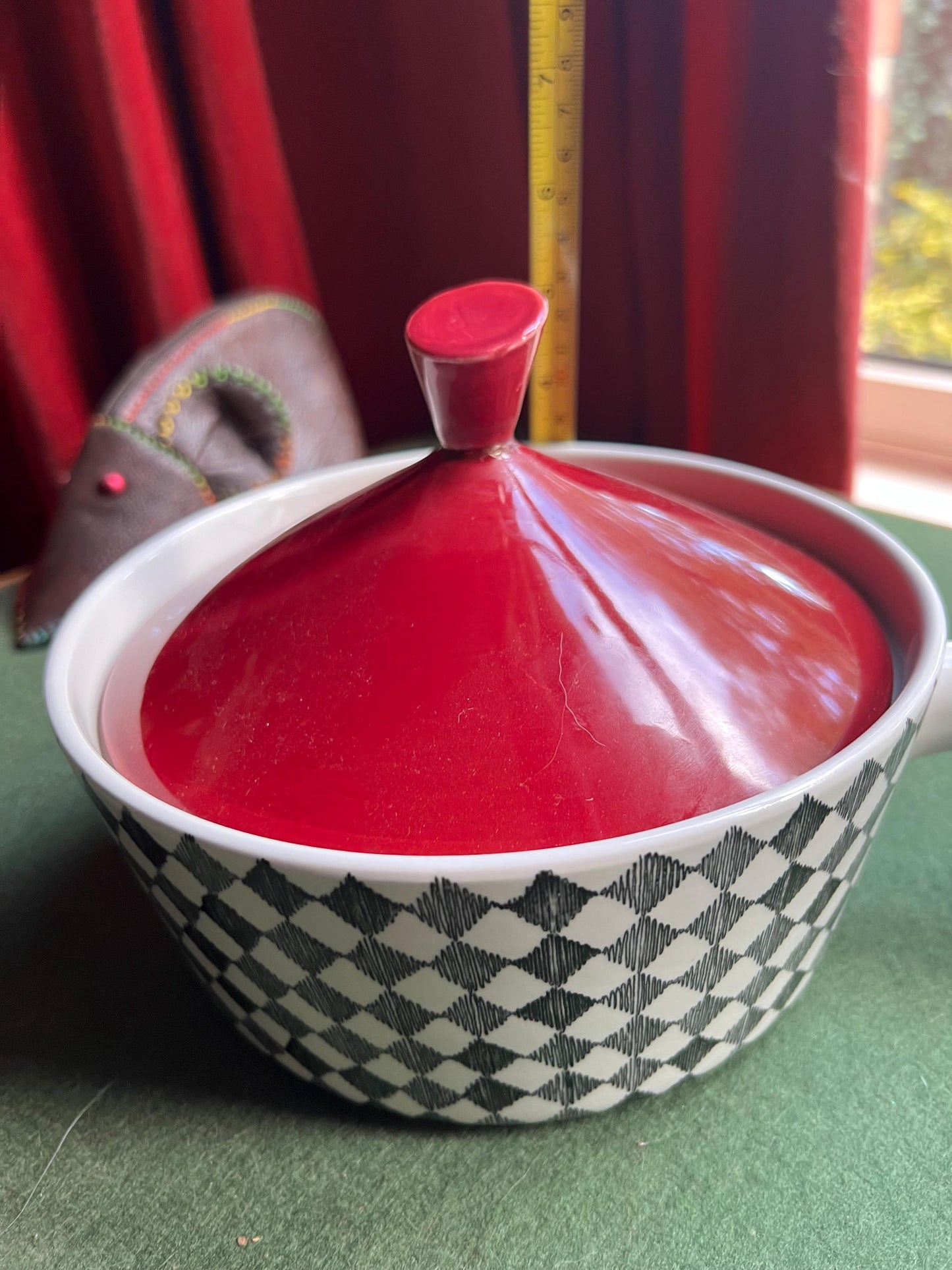 Vintage lidded ceramic casserole dish Rörstrand Made in Sweden