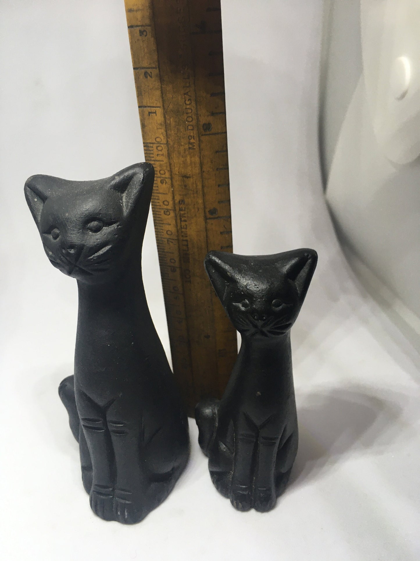 Pair of black cat figurines Corr Juteworks Bangladesh.