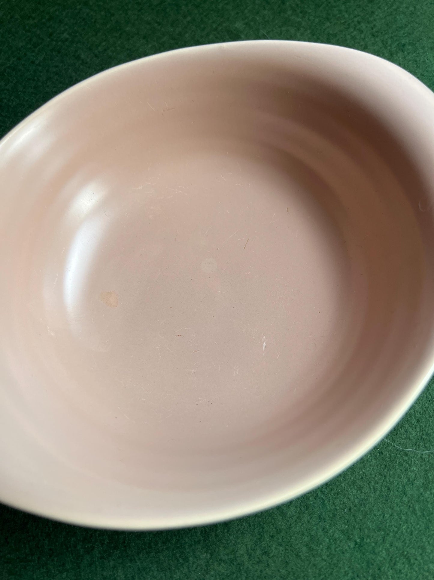 Vintage Poole pottery Seagull pink oval handled serving trinket dish.