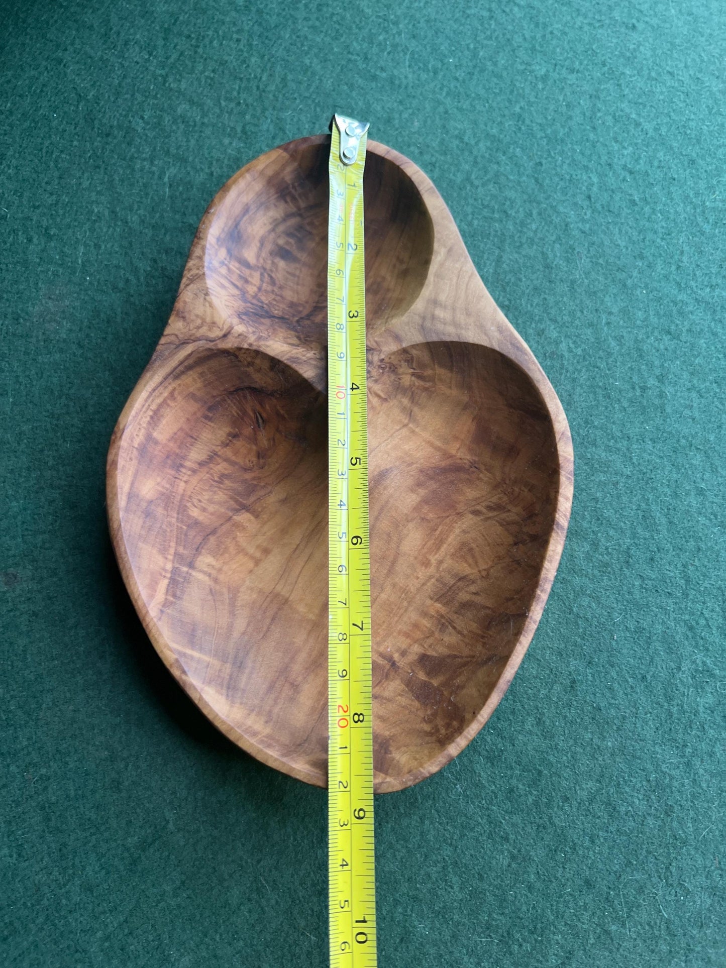 Olive wood snack bowl titbits tray.