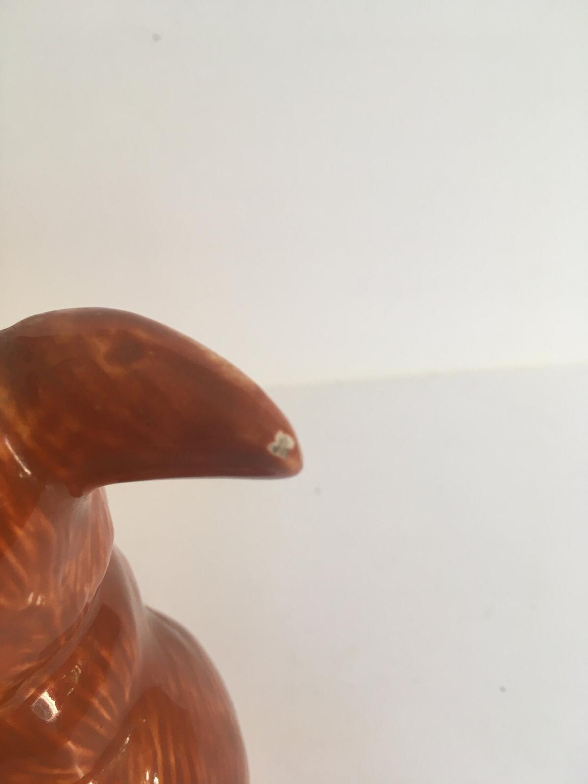 Vintage ceramic doe-eyed rabbit. Cute hand painted bunny figurine.