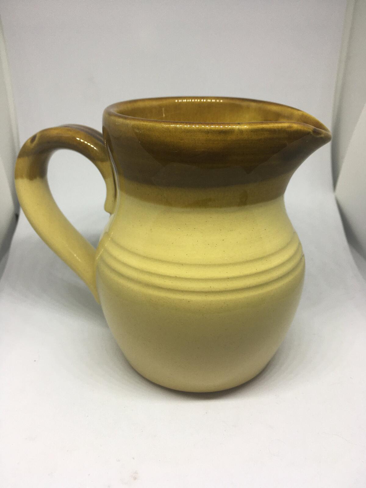 Ceramic Milk Water jug TG Green Church Gresley. Brown glaze. Vintage kitchen.