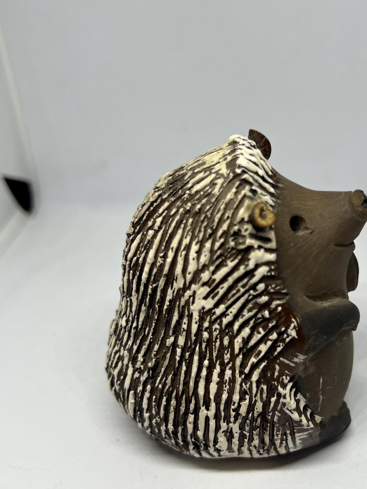 Vintage Hedgehog Figurine Mid Century FORMO Malmö? Leather eared smiling hedge hog. Studio pottery collector gift.
