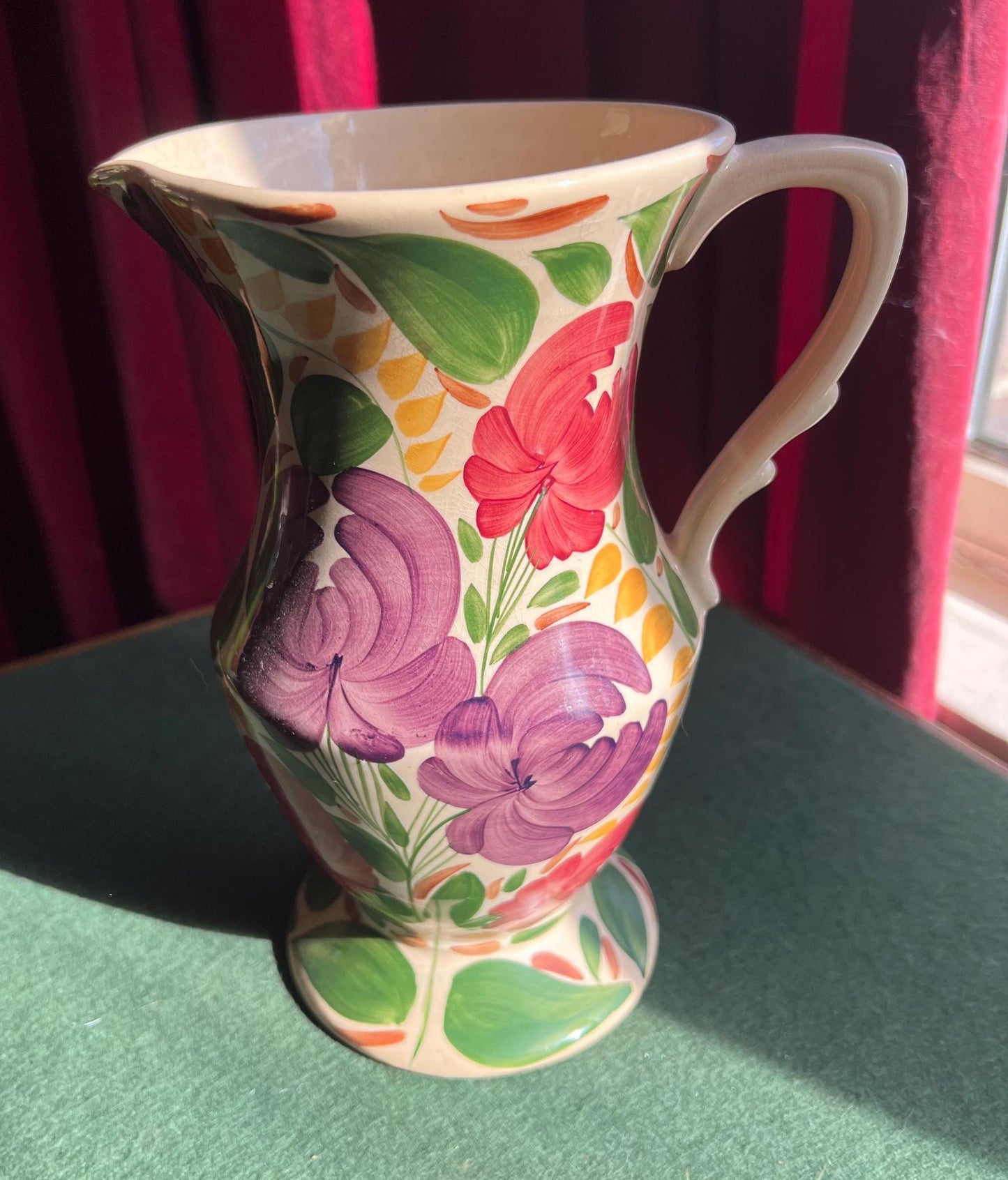 Wade large jug pitcher. Stamped Harvest Ware Wade England.