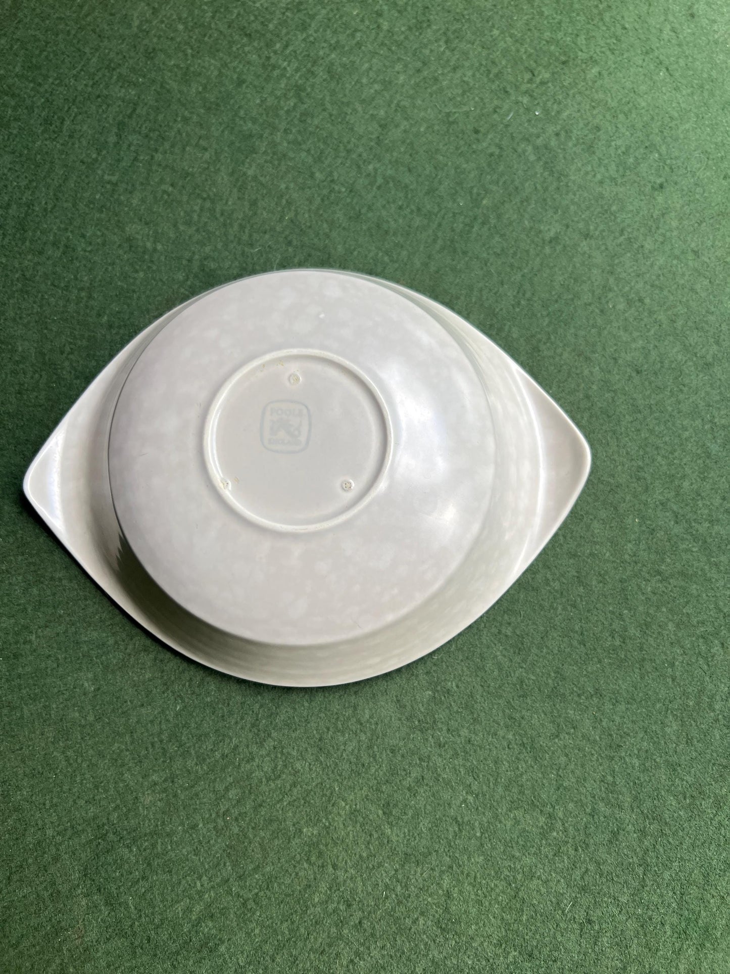 Vintage Poole pottery Seagull pink oval handled serving trinket dish.