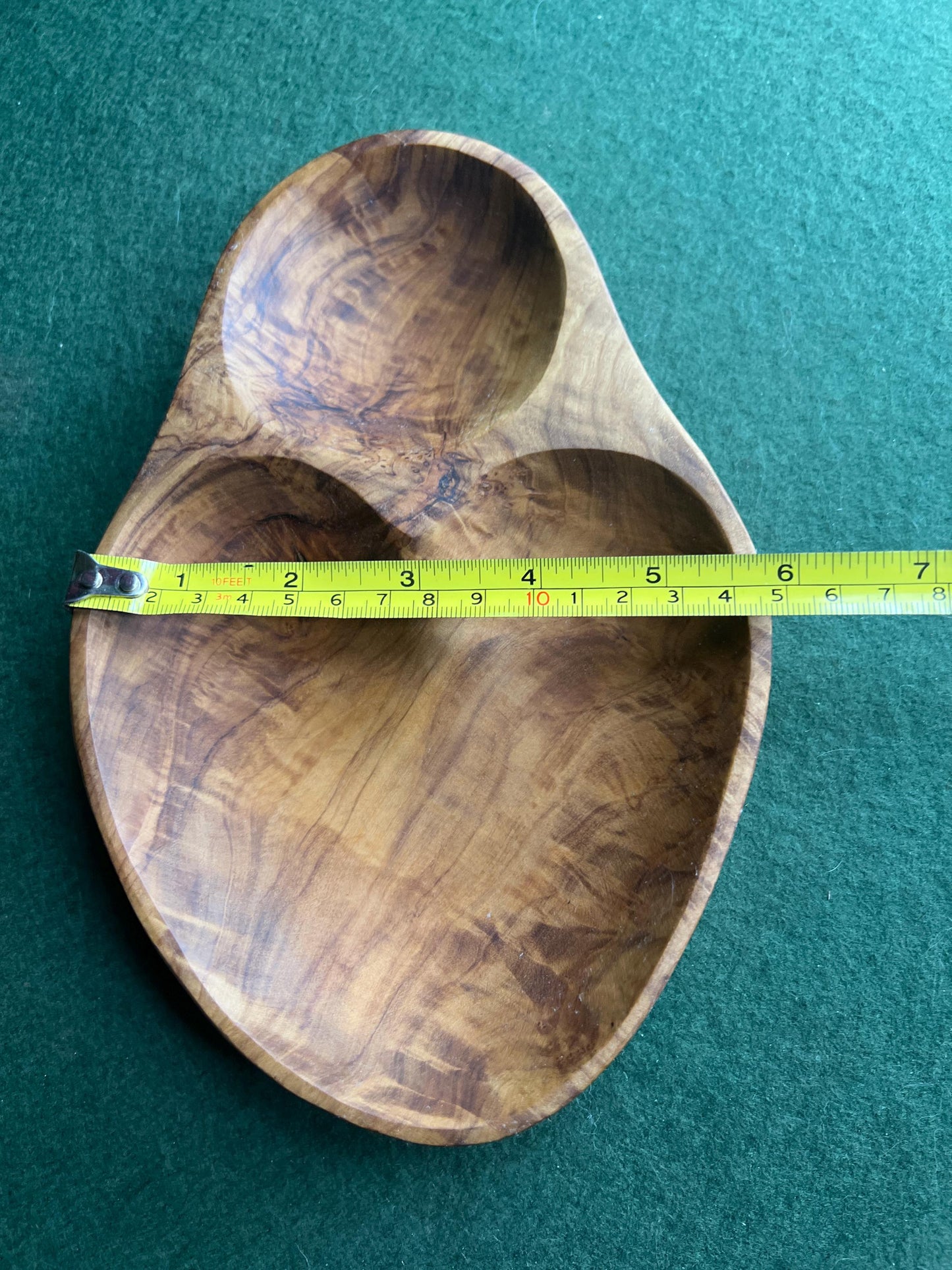 Olive wood snack bowl titbits tray.