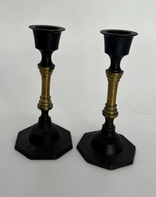 Miniature pair of candlesticks.