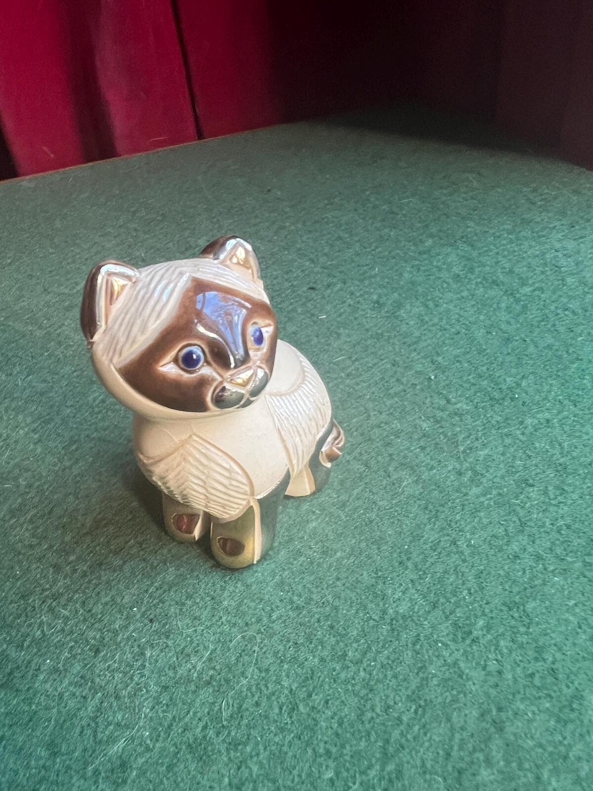 De Rosa Rinconada 1724 Siamese Cat Gold and Platinum Figurine.