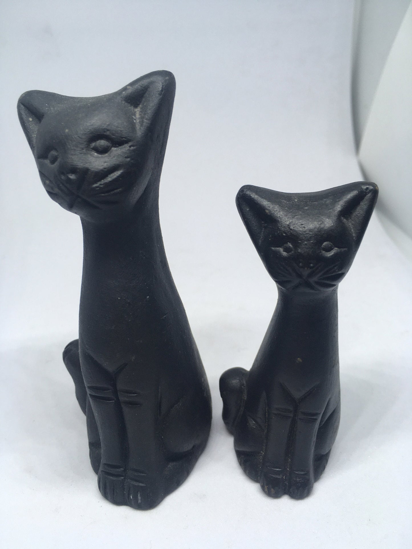 Pair of black cat figurines Corr Juteworks Bangladesh.