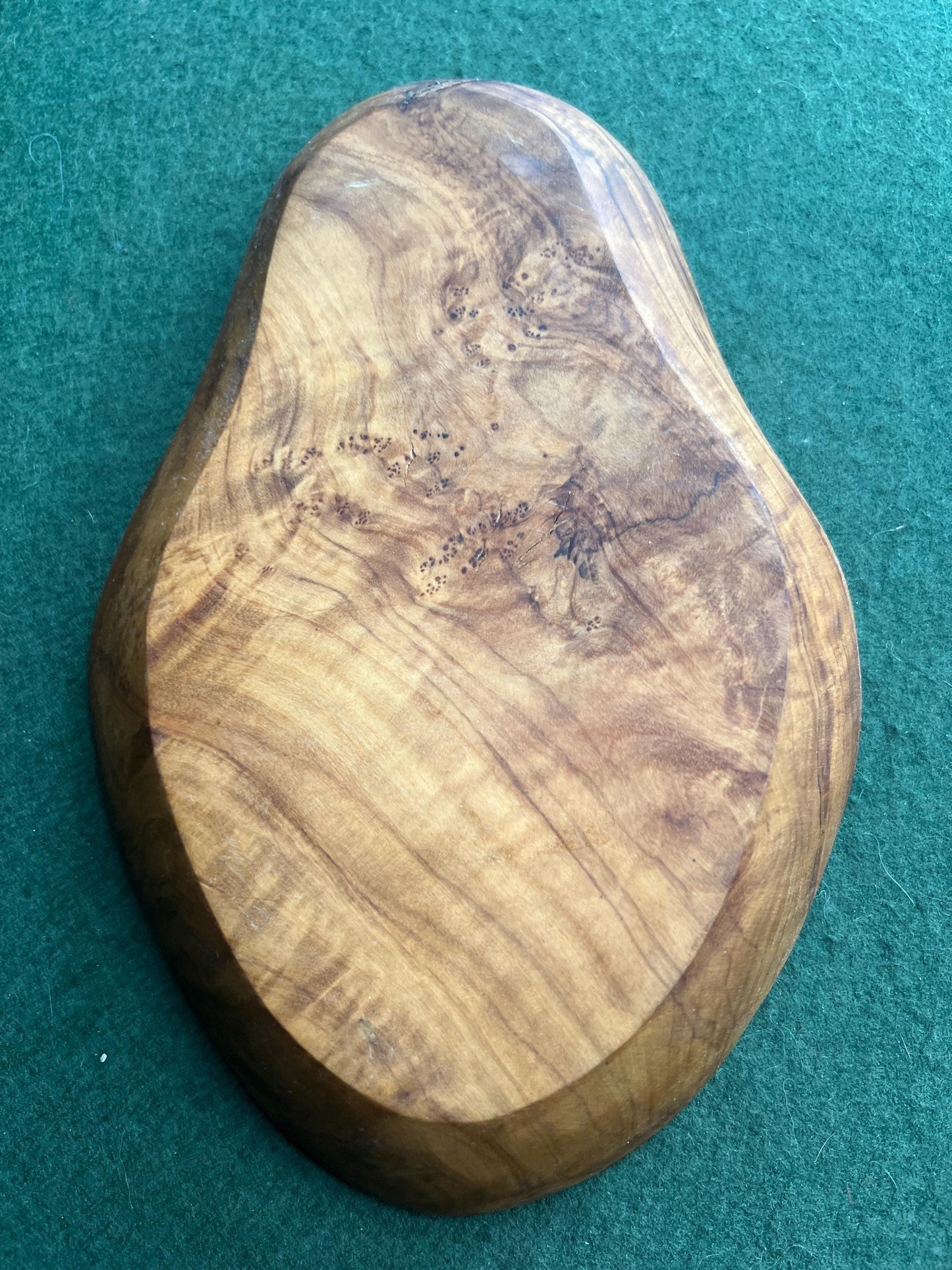 Olive wood snack bowl titbits tray.