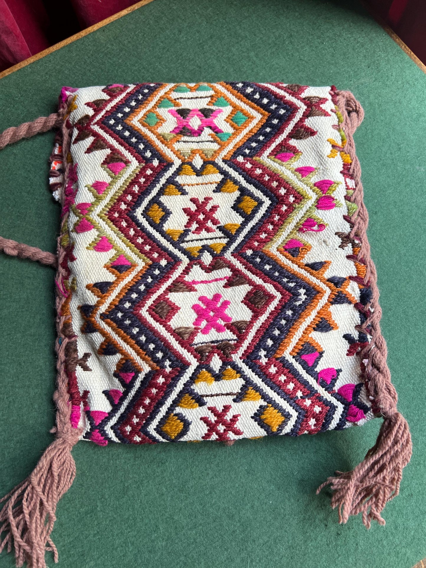 Vintage Kilim style carpet bag. Indie Boho crossbody bag.