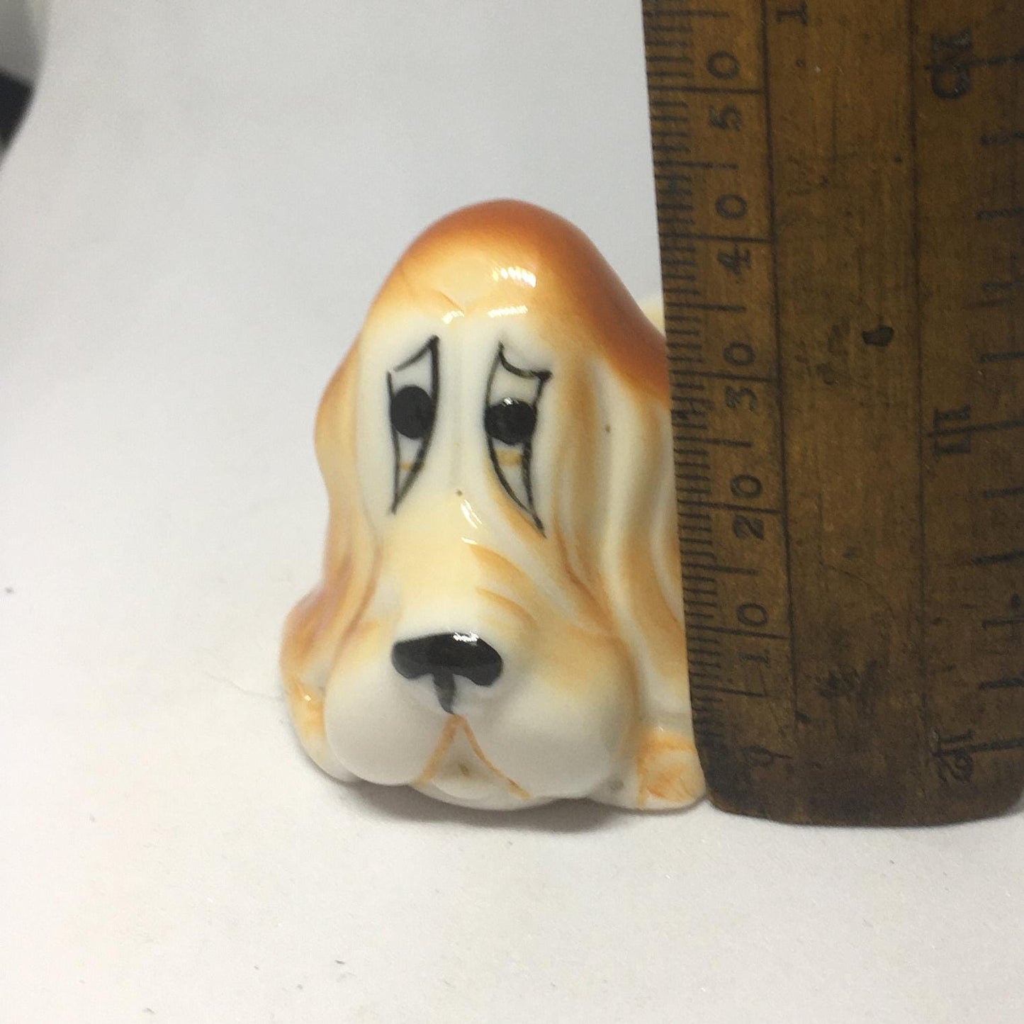 Sad ceramic Basset Hound Bloodhound Hound dog figurine
