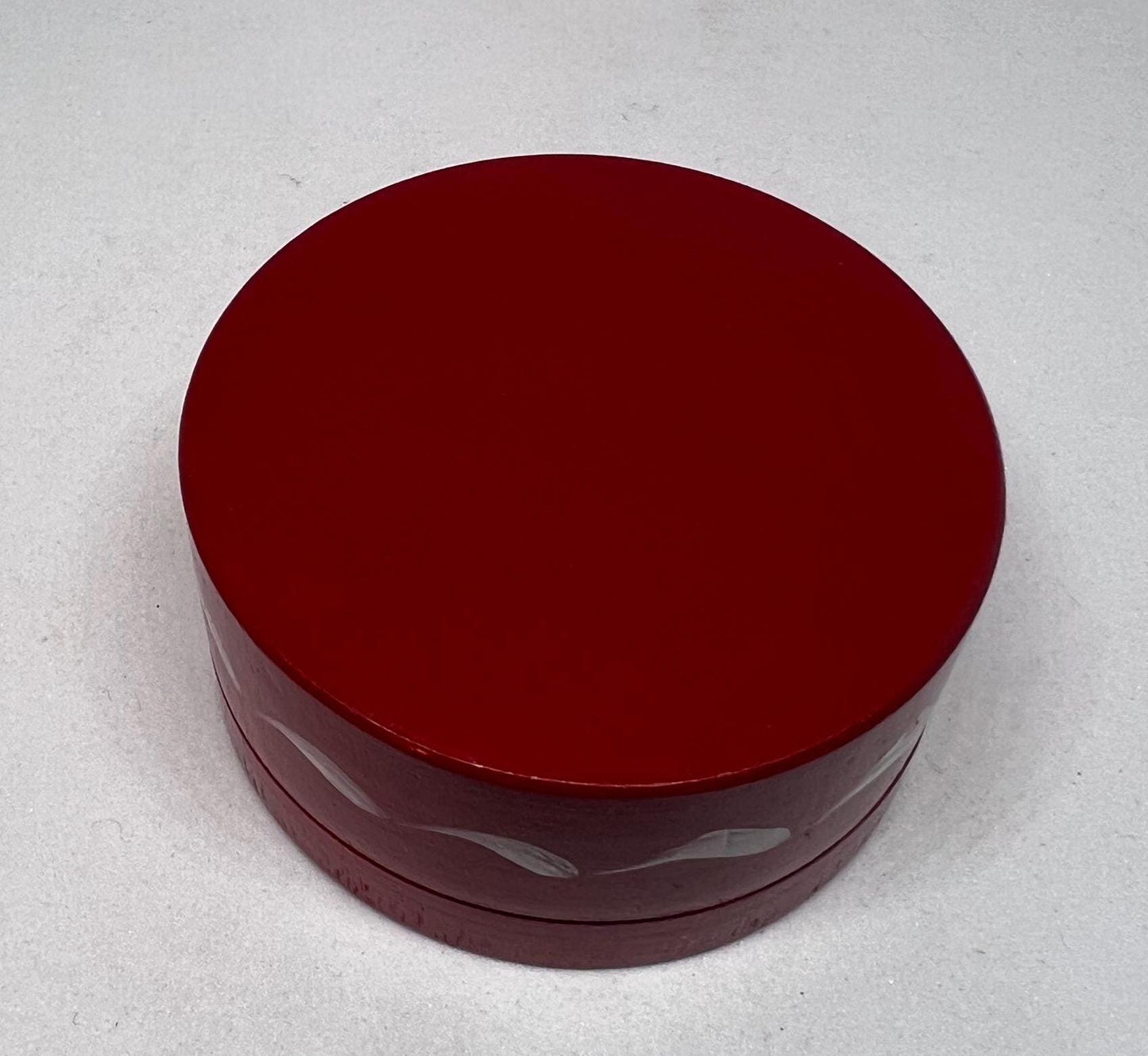 Vintage wooden lidded trinket box Rosemaling style hand painted folk art ring box
