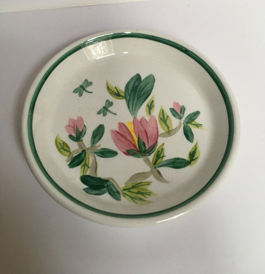 Vintage Portmeirion  Hand painted floral 'Magnolia' Trinket dish.