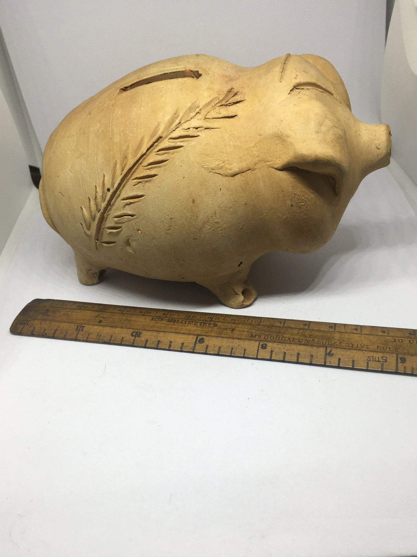 Studio pottery piggy bank.