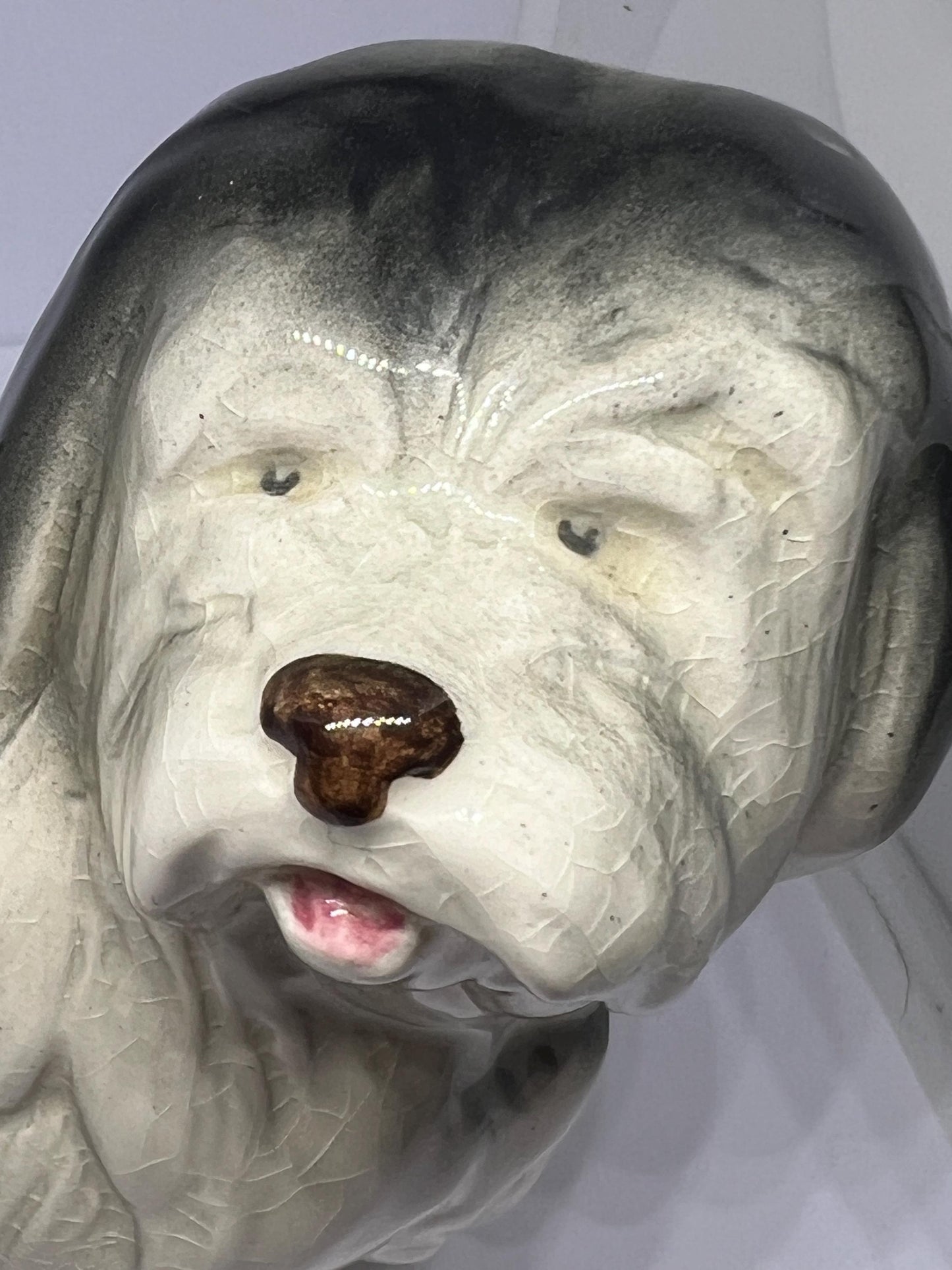 Vintage Old English Sheepdog Figurine. Stamped Melba Ware Made in England.
