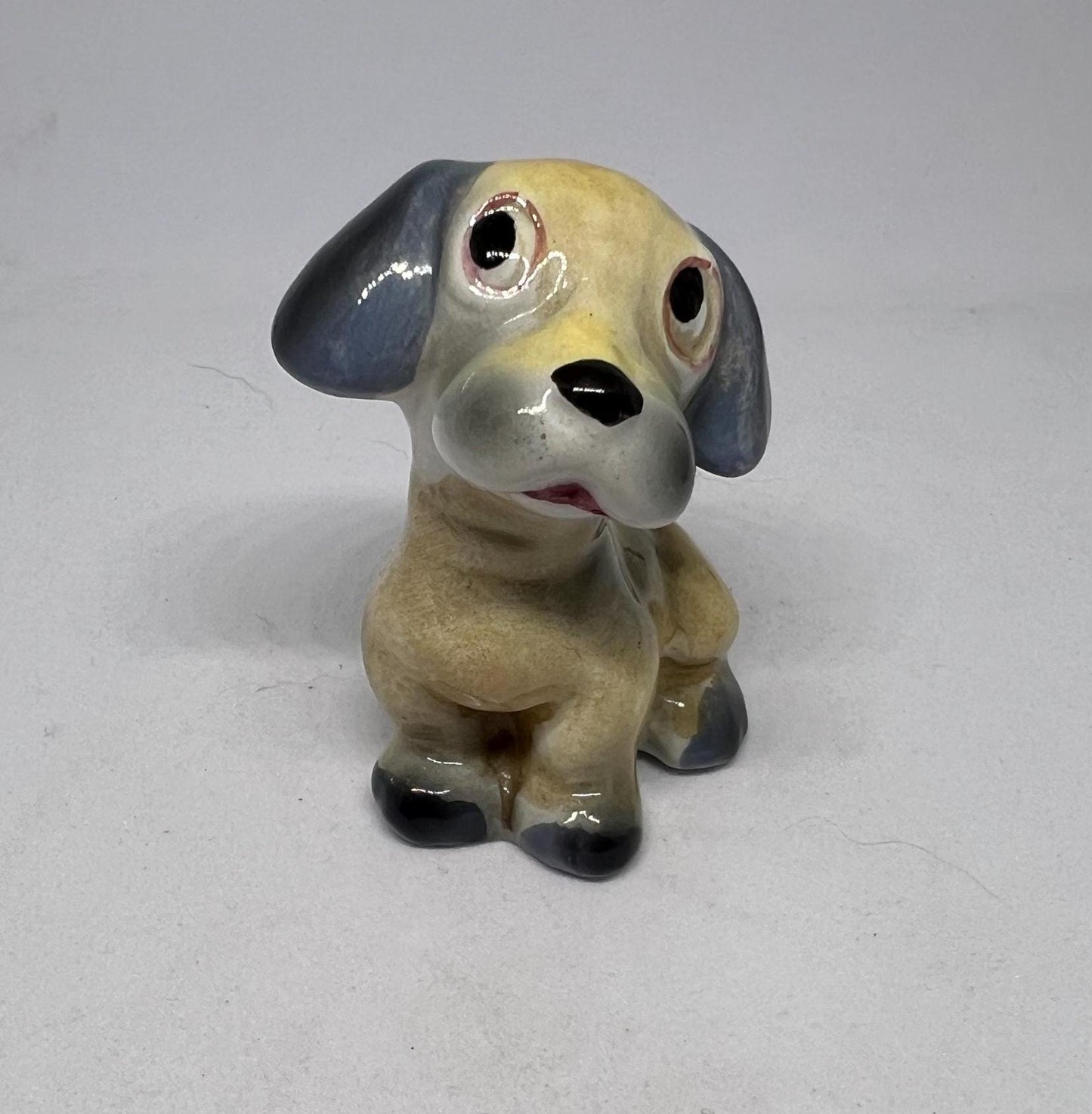 Cute kitsch Italian ceramic dog figurine.