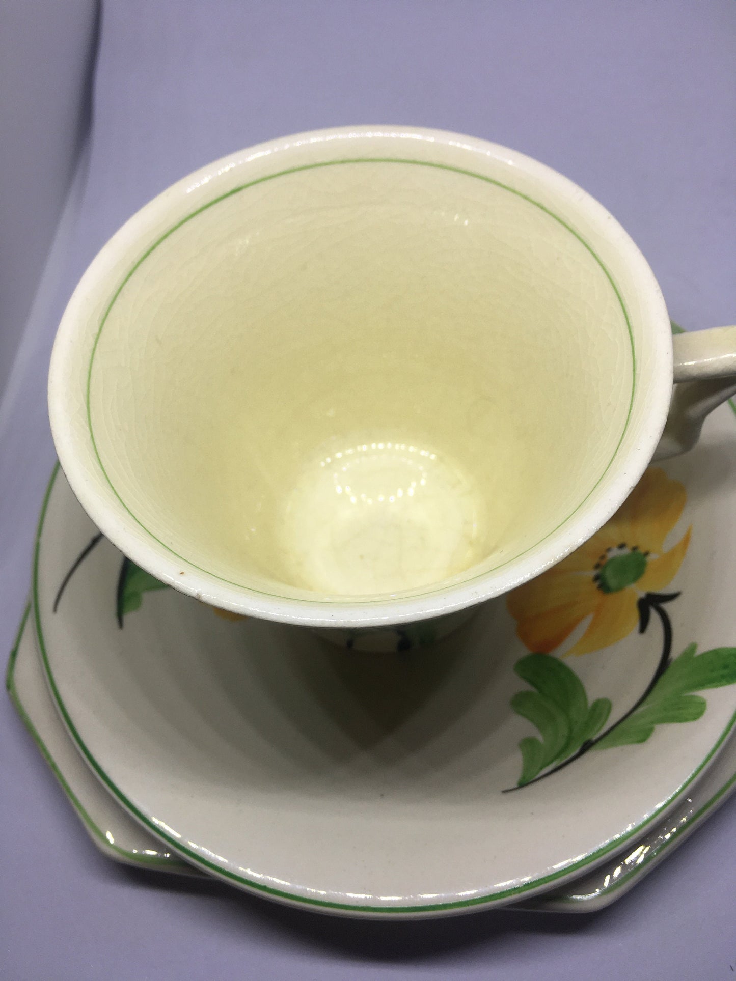 Teacup saucer plate set. Midwinter Burslem porcelain.