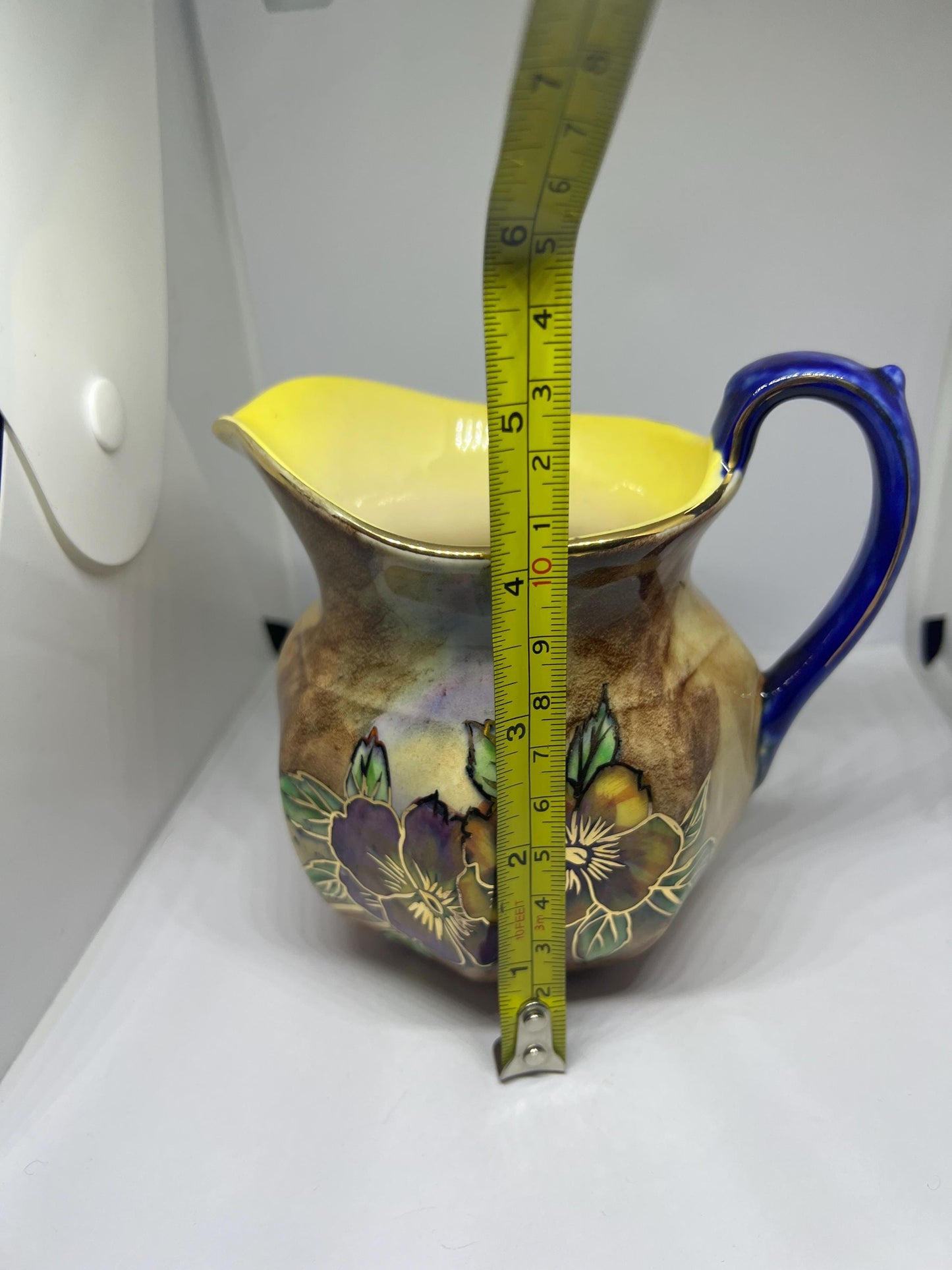 Vintage water milk jug Signed by artist Viola HK Tunstall