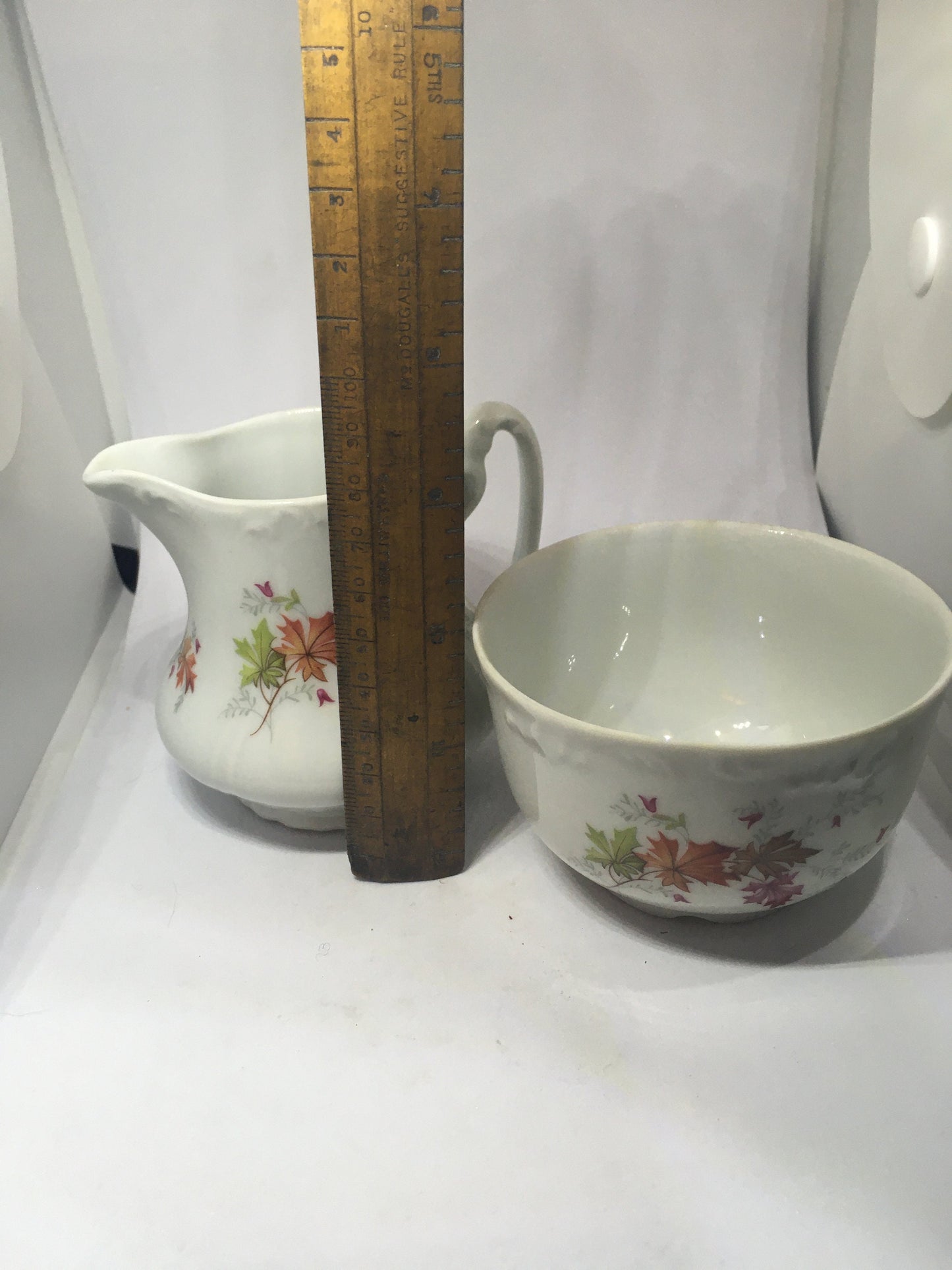 Limoges sugar and creamer milk jug. Stamped A. Lanternier & Co. France .