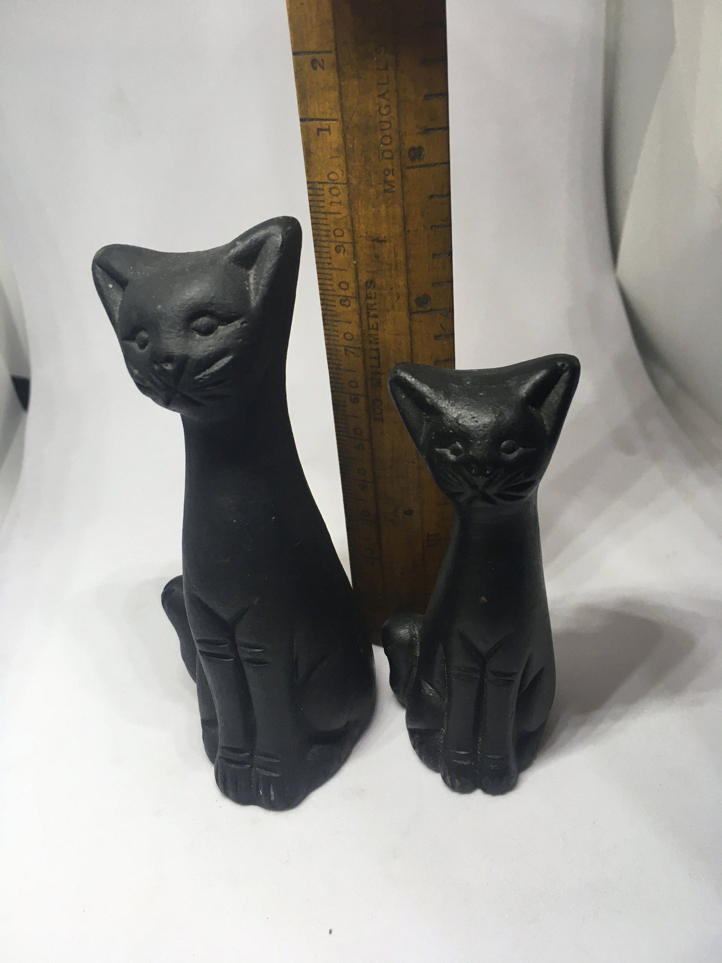 Pair of black cat figurines Corr Juteworks Bangladesh.