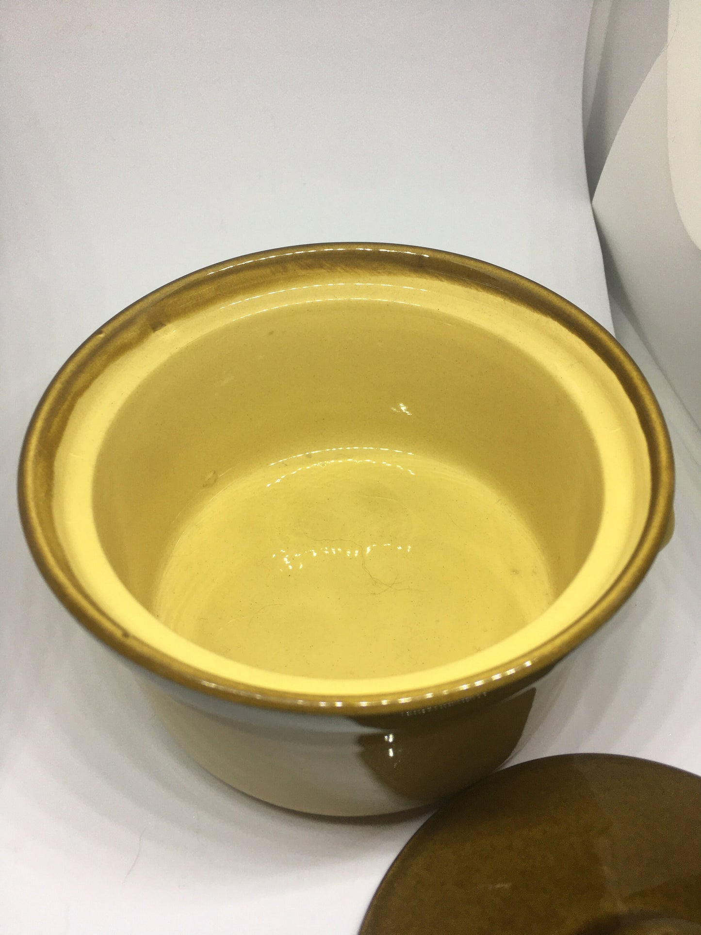 Vintage TG Green individual ceramic casserole dish.