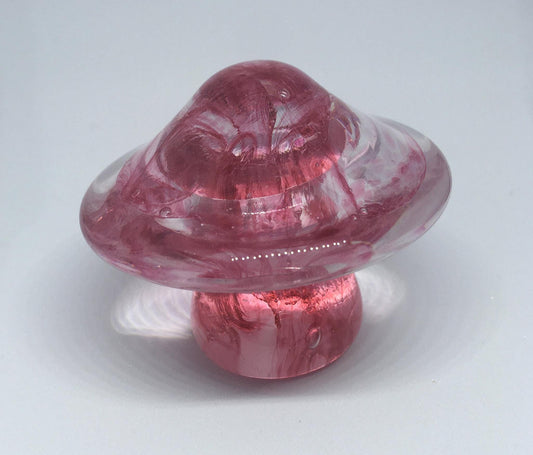 Art glass toadstool paperweight.