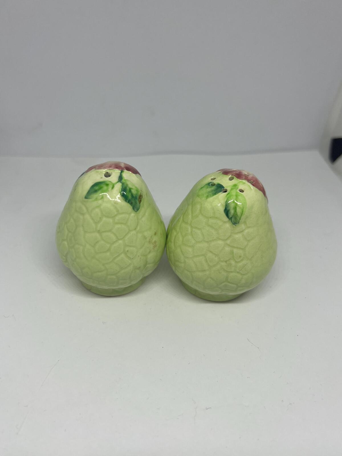 Vintage Carlton Ware 'Wild Rose' salt and pepper shakers. 1930s Salad Ware range