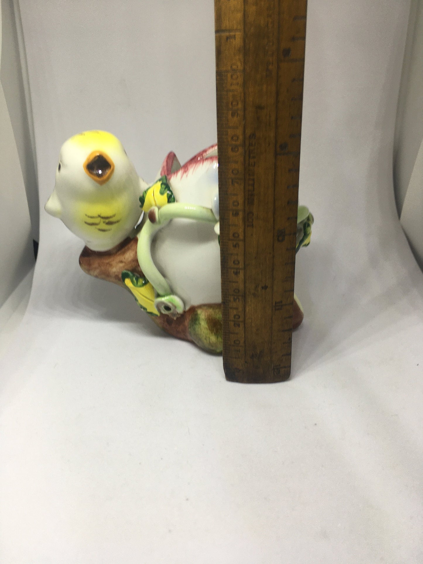 Kitsch Egg cup. Vintage unusual quirky ceramic chick and egg plant pot. Made in Italy. Cactus succulent planter.