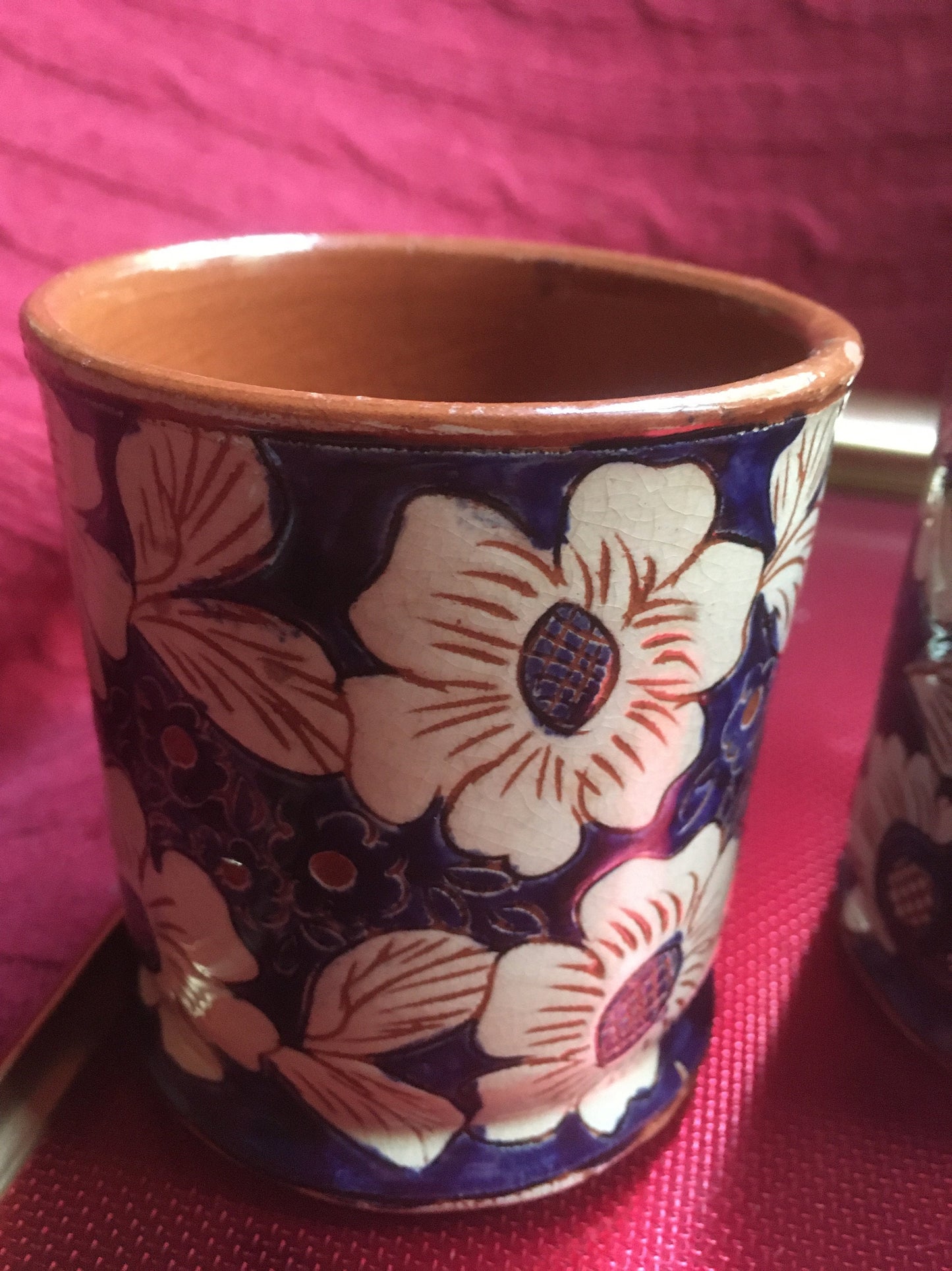 Studio pottery mugs signed Orlario Crista from São Pedro do Corval, Portugal. 2 available