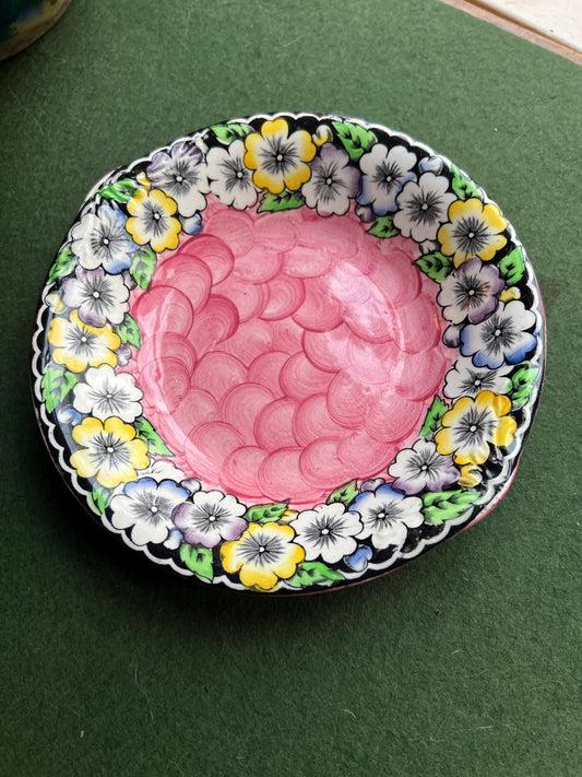 Vintage Maling Lustre ware decorative plate.  Garland pattern.