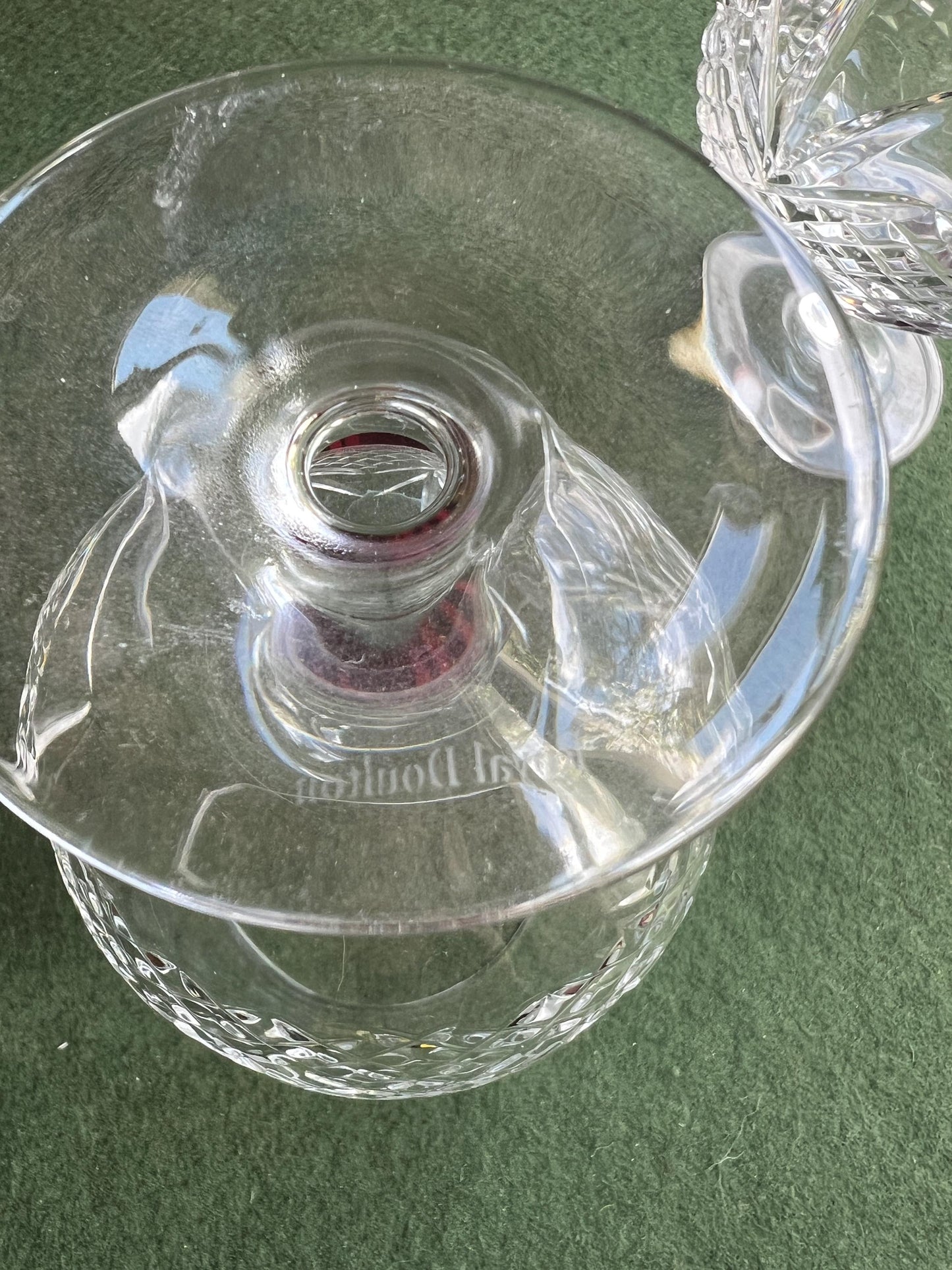 Pair of Royal Doulton Crystal Brandy Glasses Juno Pattern.
