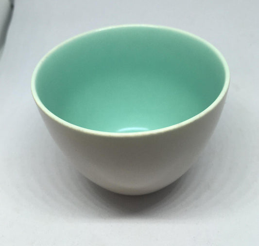 Poole Pottery Twintone sugar bowl. Duck egg blue and grey glaze.