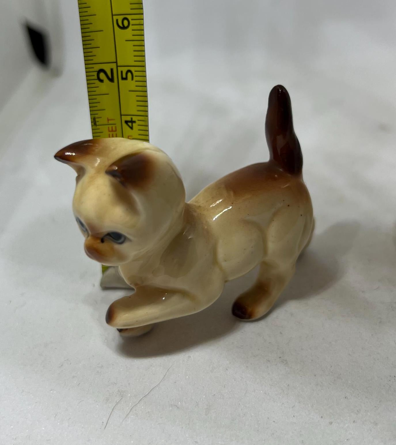 Ceramic collectible cats. One with original sticker Little Treasures England