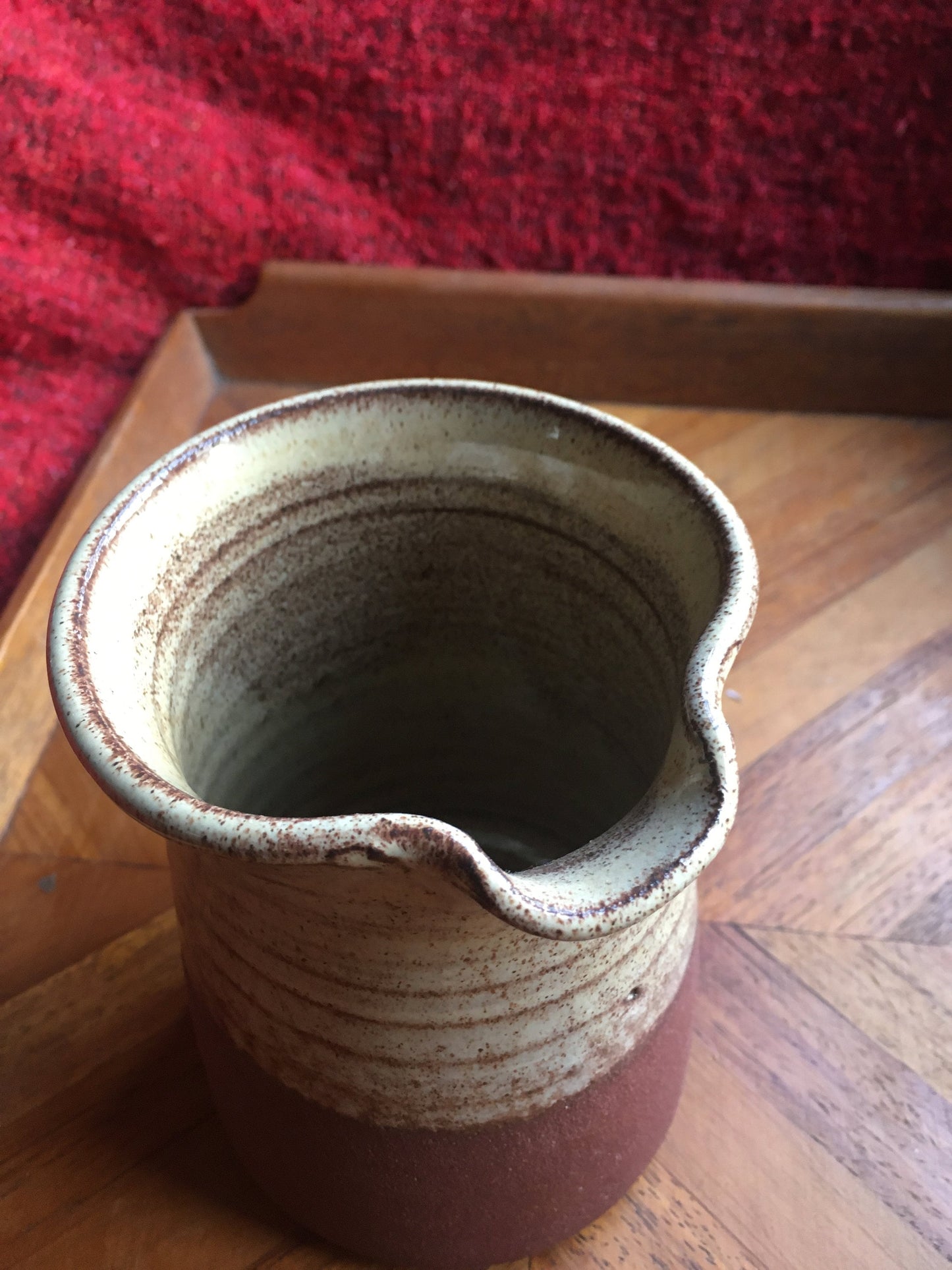 Studio pottery water jug pitcher.