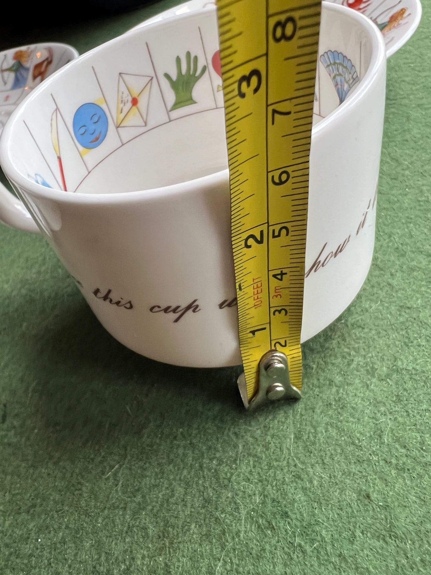 Vintage Fortune Telling Zodiac tea cup. Stamped Royal Kendal Fine Bone China 1985. 2 Available sold separately.