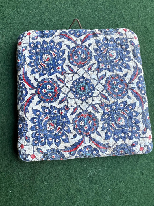 Turkish Ceramic Chalkware wall decor tile.