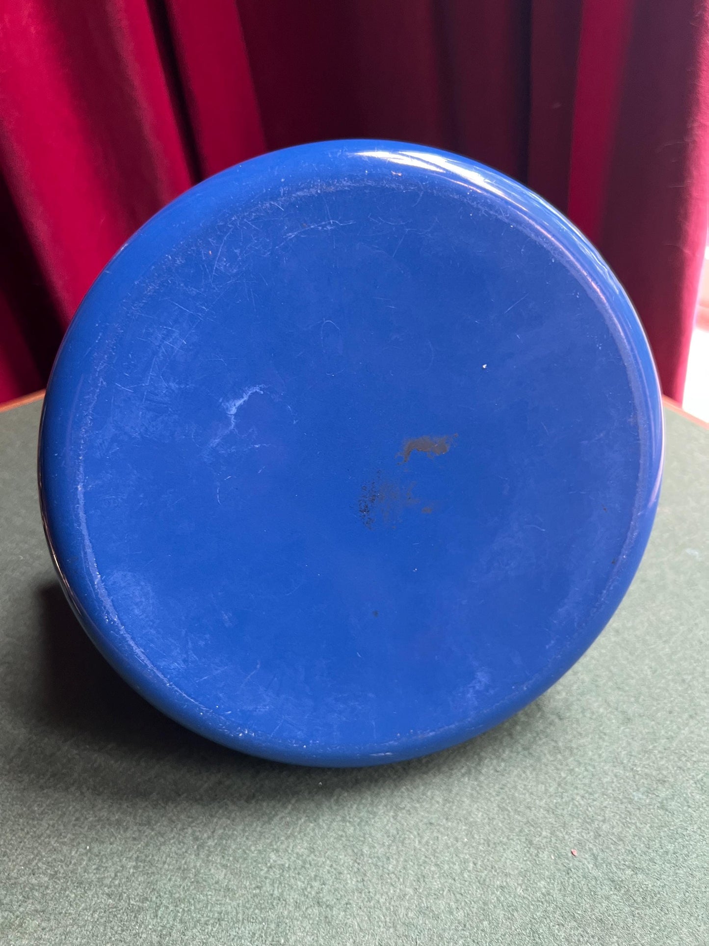 Vintage blue enamel kettle. Stove top kettle.