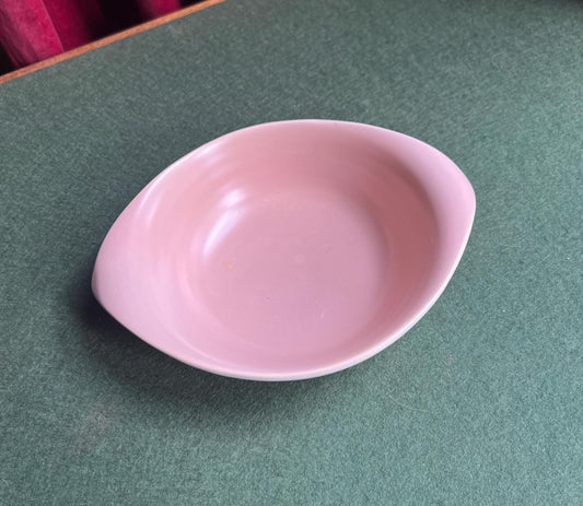 Vintage Poole pottery Seagull pink oval handled serving trinket dish.