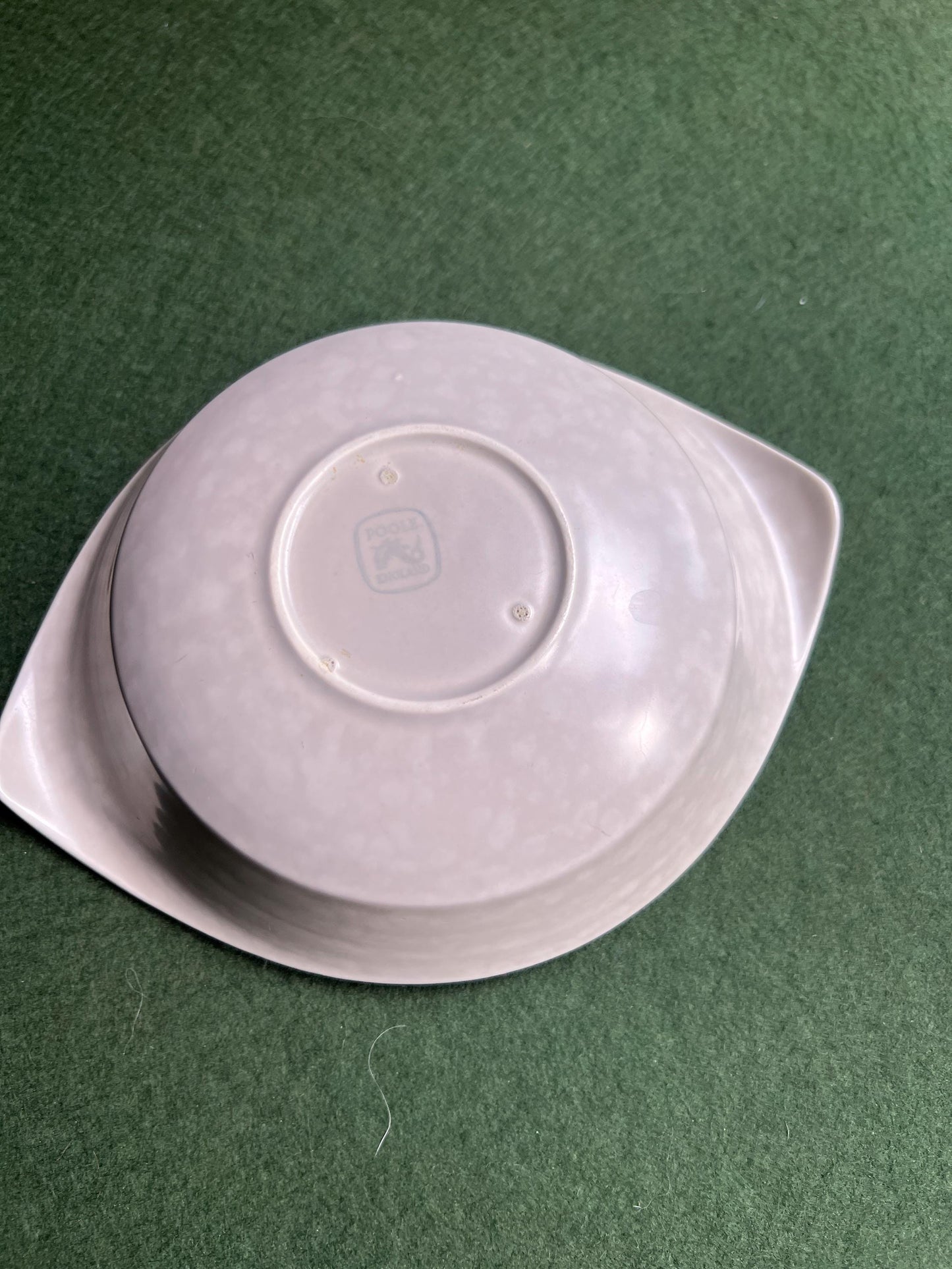 Vintage Poole pottery Seagull pink oval handled serving trinket dish.