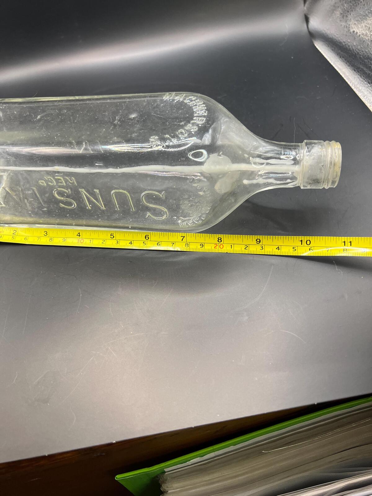 Vintage liquor bottle Stamped Sunstar MacPherson's Gin Reg No 409825