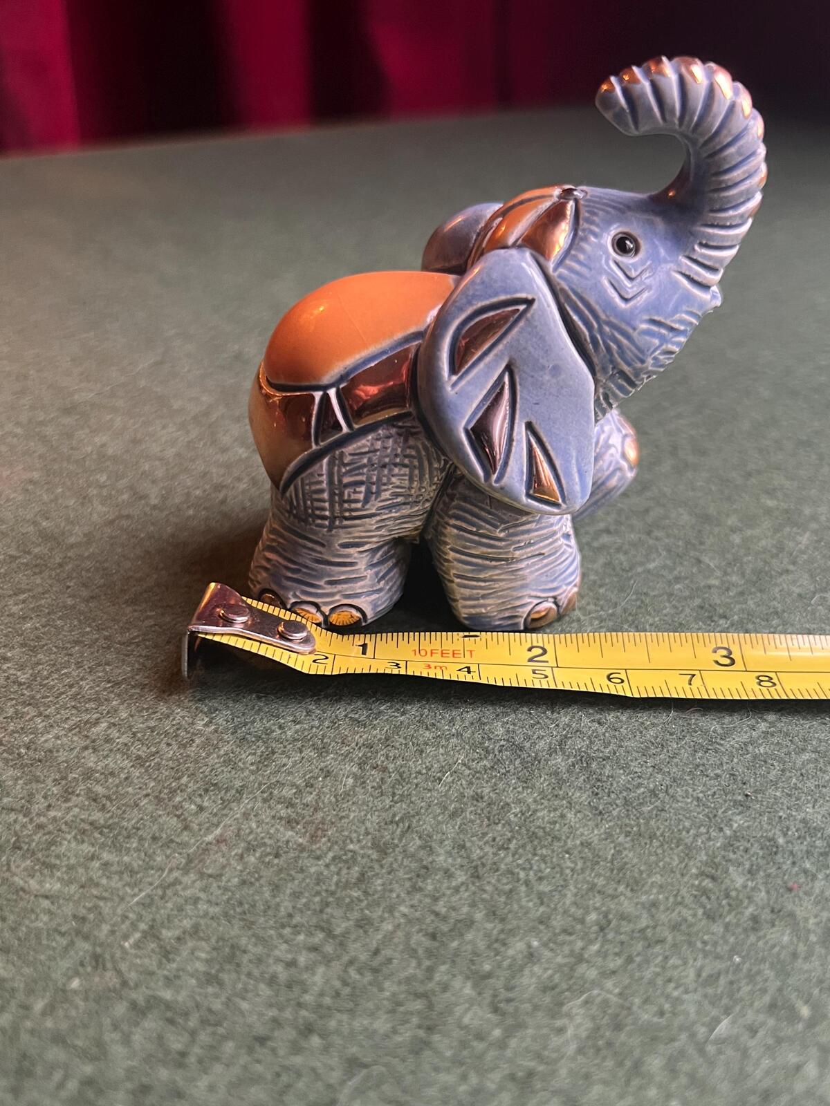 De Rosa Rinconada baby elephant figurine, Stamped . Handcrafted in Uruguay.
