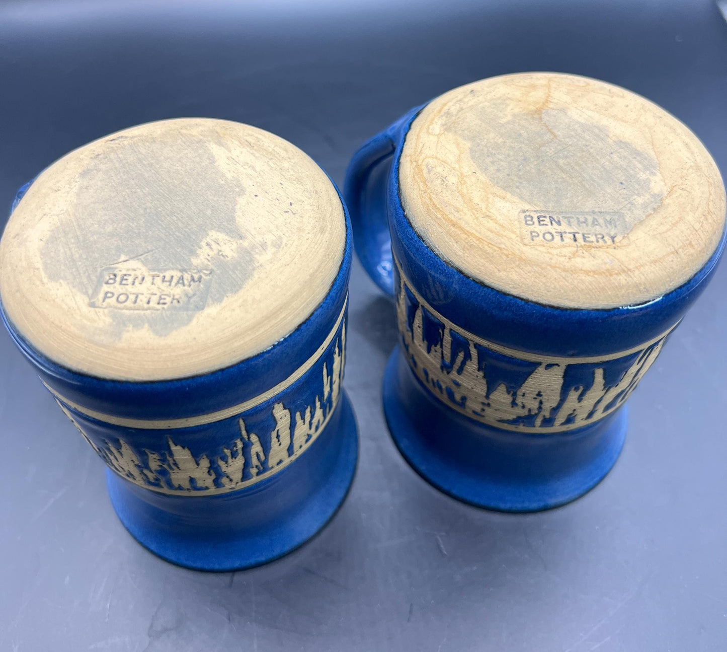 Vintage Bentham Pottery mugs. 2 available